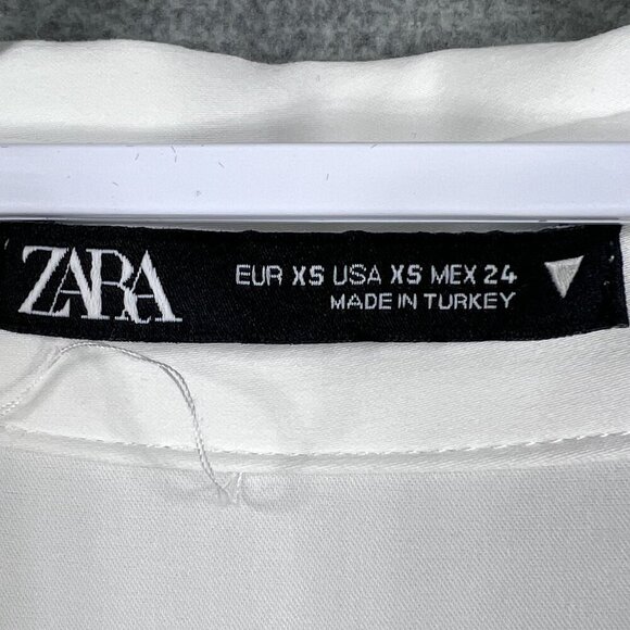 Zara Womens XS White Pleated Wrap Tennis Skort Dress Pickleball Preppy Old Money - Picture 13 of 15